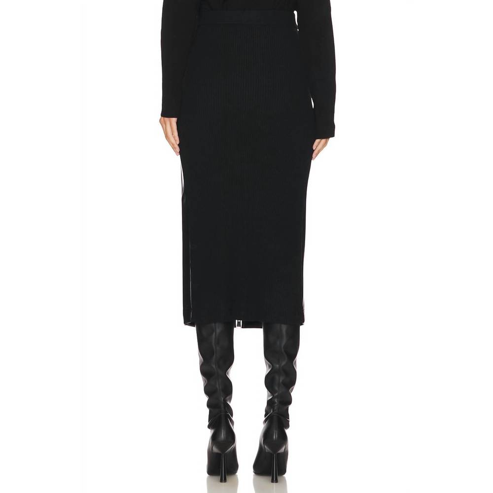 NEW SIMKHAI bianca midi skirt in black - Picture 4 of 5